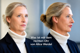 Was ist mit dem rechten Ohr von Alice Weidel